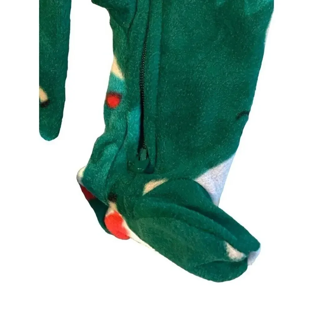 Newborn Carter's Green Christmas Footed Footie Pajamas Santa NWT